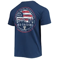T-shirt pour homme bleu marine Texas Tech Red Raiders Campus Americana