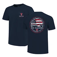 T-shirt homme bleu marine Texas Tech Red Raiders Campus Americana