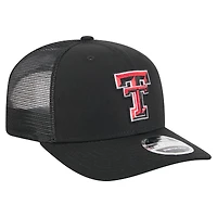 Men's New Era Black Texas Tech Red Raiders Primary 9SEVENTY Trucker Stretch-Snap Hat
