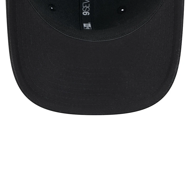 Casquette New Era noire pour homme, logo Texas Tech Red Raiders, modèle 9SEVENTY, ajustable par boutons-pression.