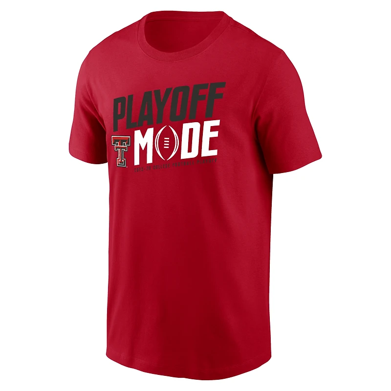 Men's  Red Texas Tech Raiders 2025-26 College Football Playoff Pass Protection T-Shirt