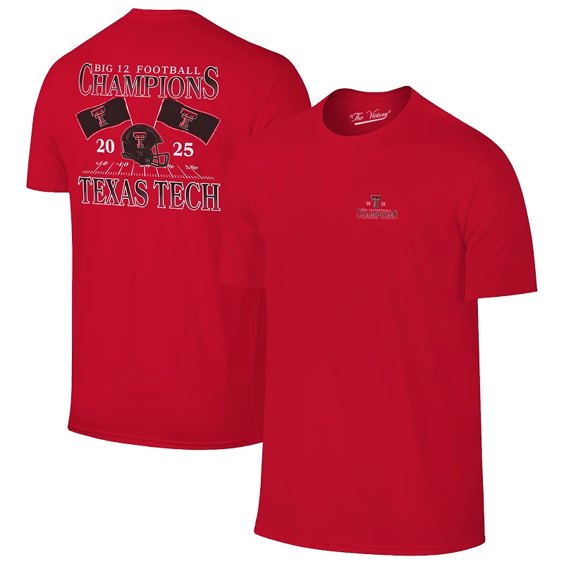 T-shirt homme rouge Texas Tech Red Raiders, champions de football Big 12 2025
