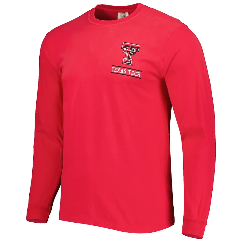 T-shirt à manches longues rouge Texas Tech Red Raiders Circle Campus Scene pour homme