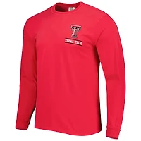 T-shirt à manches longues rouge Texas Tech Red Raiders Circle Campus Scene pour homme