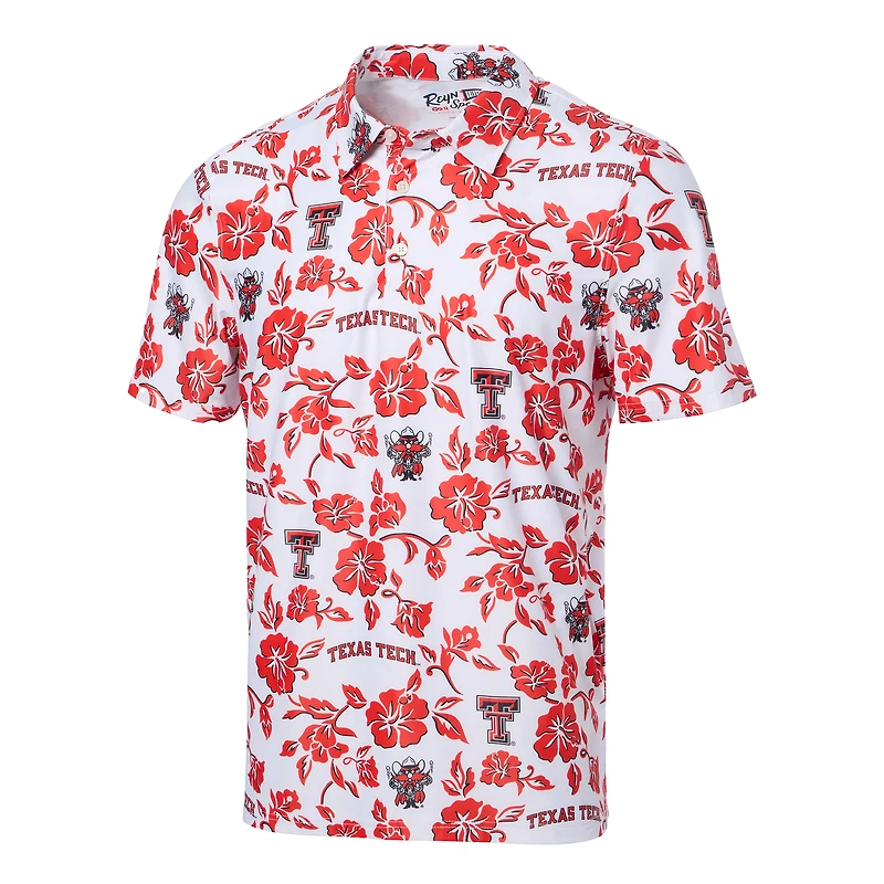 Men's Reyn Spooner  White Texas Tech Red Raiders Pua Performance Polo