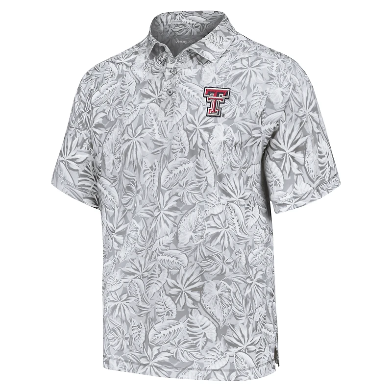 Polo Tommy Bahama gris Texas Tech Red Raiders Tropical Score IslandZone pour hommes