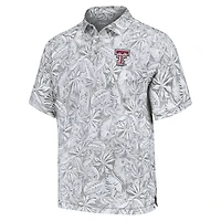 Polo Tommy Bahama gris Texas Tech Red Raiders Tropical Score IslandZone pour hommes