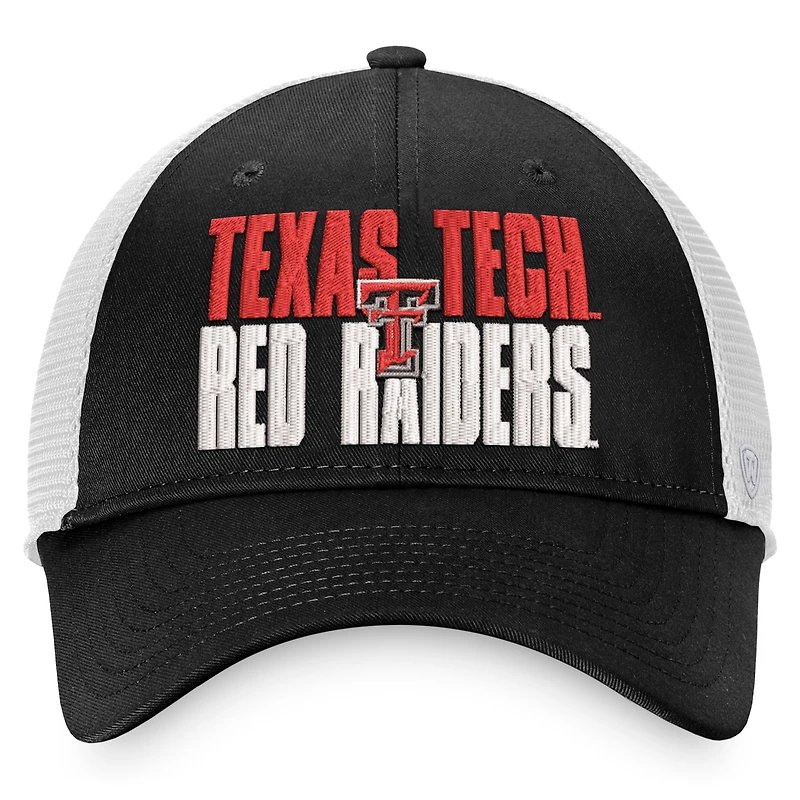 TOP TEXTEC NOIR BLANC NCAA TOP STOCKPILE TRUCKER HATMENSTR