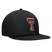 Men's Top of the World Black Texas Tech Red Raiders Fundamental Snapback Hat