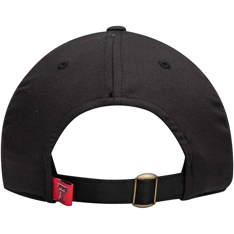 Casquette ajustable noire Texas Tech Red Raiders avec logo principal Top of the World pour hommes