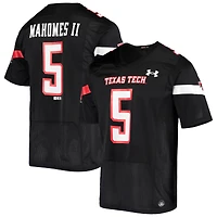 Maillot Homme Under Armour Patrick Mahomes Noir Texas Tech Red Raiders Team Replica Alumni