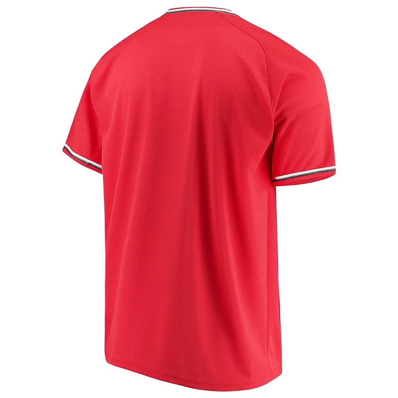 Men's Under Armour Red Texas Tech Raiders Performance Replica Baseball Jersey