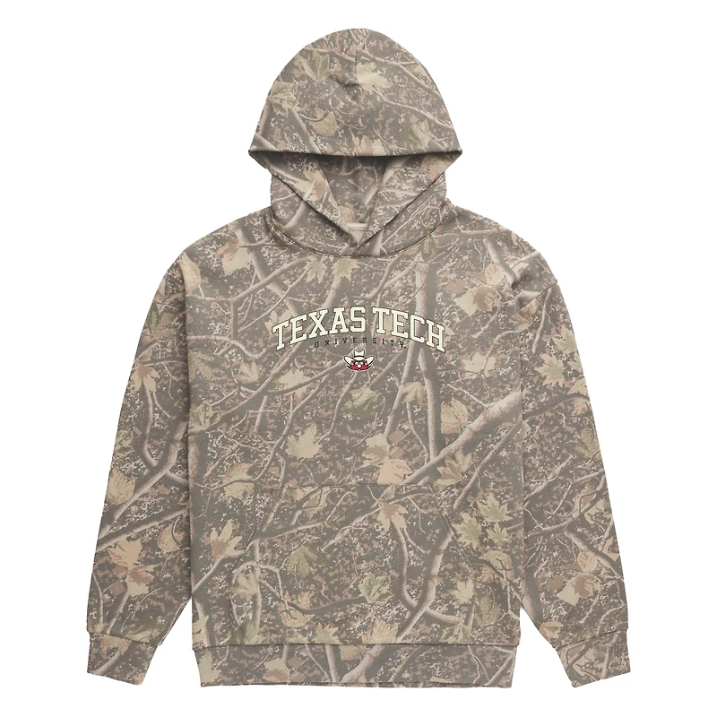 Men's Uscape Apparel Camo Texas Tech Red Raiders Back Bay Fleece Hoodie