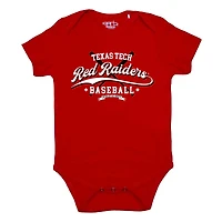 Body de baseball rouge Texas Tech Red Raiders Otis pour nouveau-nés et nourrissons