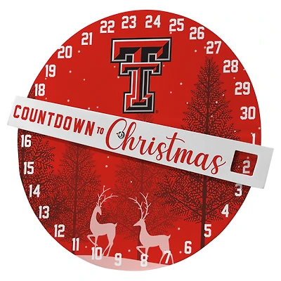 Pegasus Texas Tech Red Raiders Countdown to Christmas Wall Sign