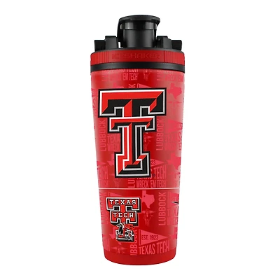 Bouteille shaker en acier inoxydable 4D de 26 oz des Red Raiders de Texas Tech