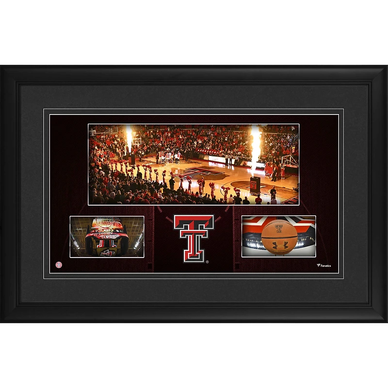 Texas Tech Red Raiders Encadré 10'' x 18'' Collage panoramique United Supermarkets Arena
