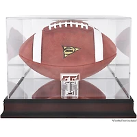 Étui de football américain Texas Tech Red Raiders en acajou avec logo et dos miroir