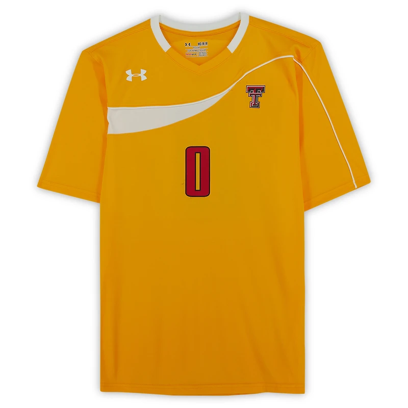 Texas Tech Red Raiders Team-Issued #0 Yellow Jersey from the Athletics Program