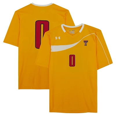 Maillot jaune numéro 0 des Texas Tech Red Raiders émis par le programme d'athlétisme