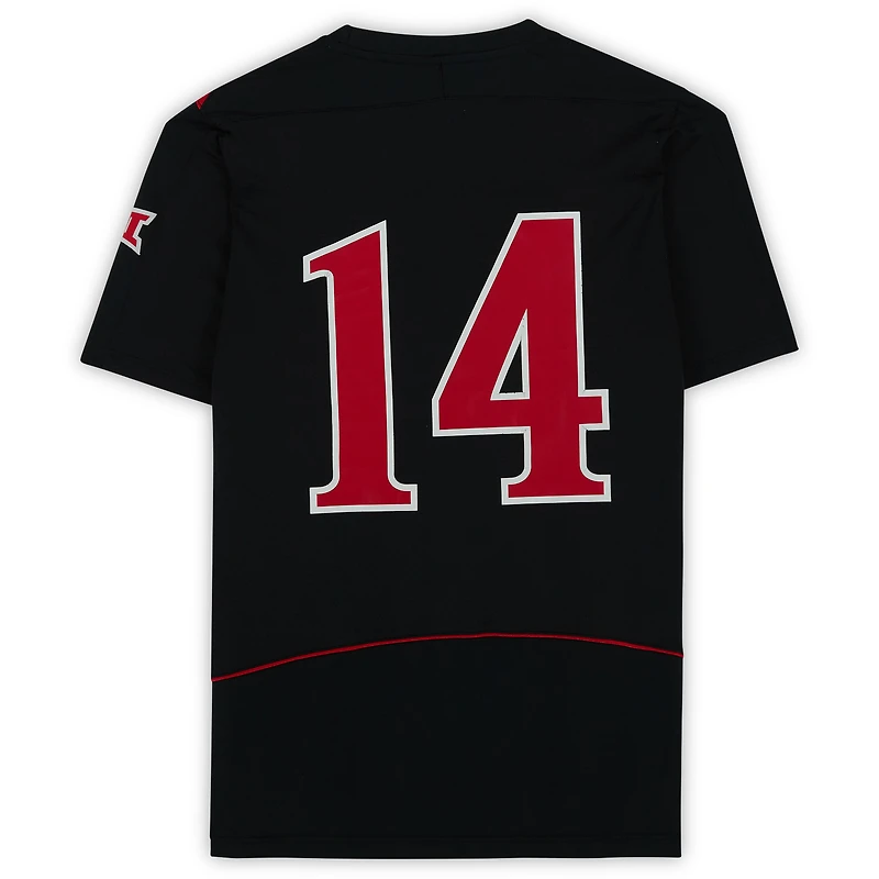 Texas Tech Red Raiders Team-Issued #14 Black Jersey from the Athletics Program