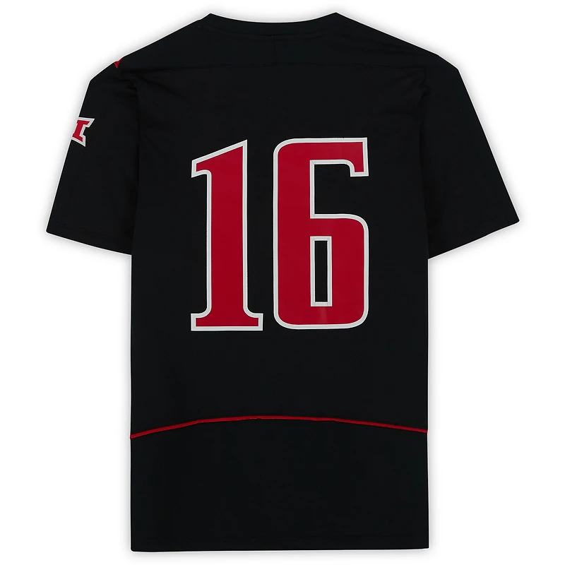 Texas Tech Red Raiders Team-Issued #16 Black Jersey from the Athletics Program