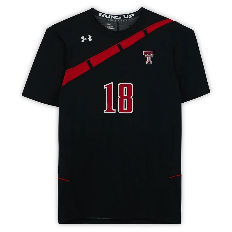 Texas Tech Red Raiders Team-Issued #18 Black Jersey from the Athletics Program