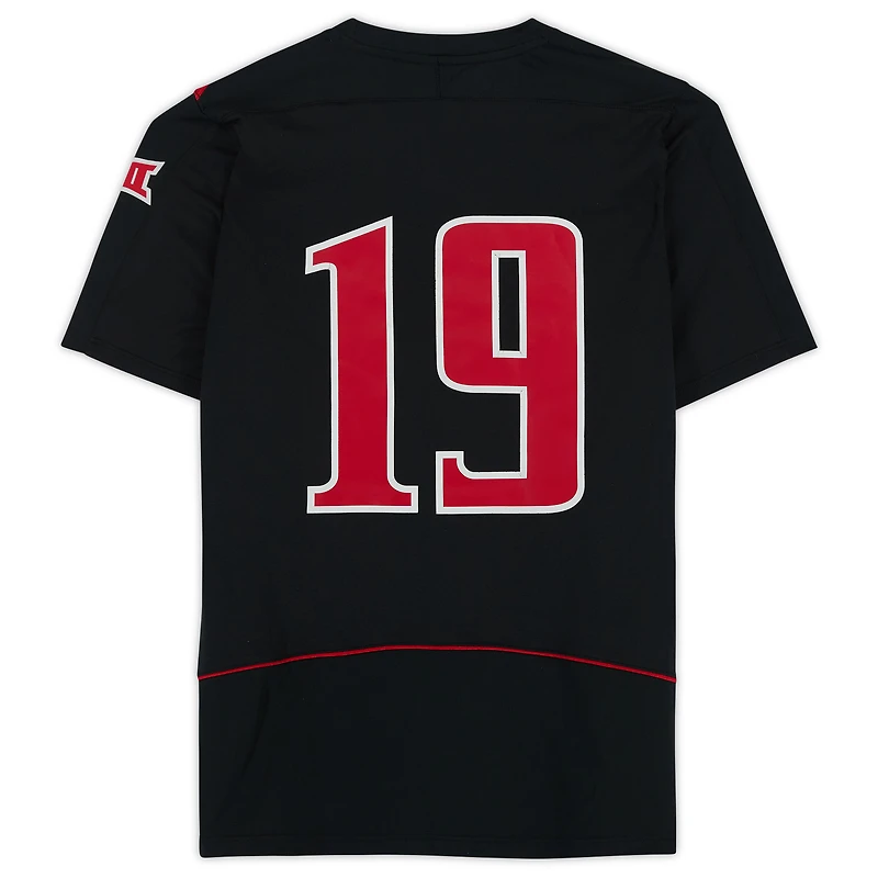 Texas Tech Red Raiders Team-Issued #19 Black Jersey from the Athletics Program