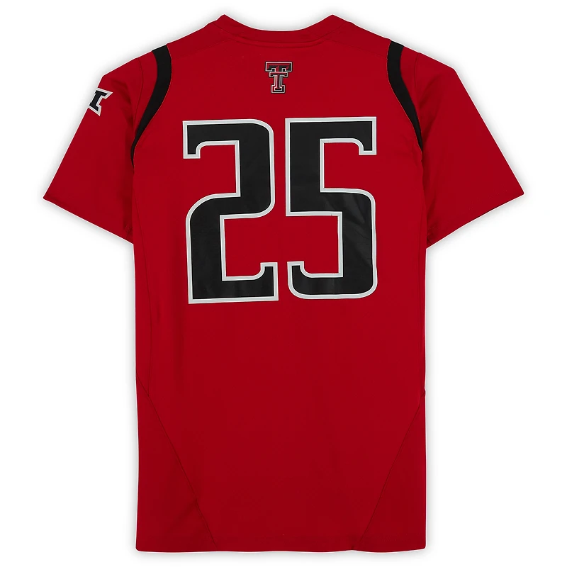 Texas Tech Red Raiders Team-Issued #25 Red Jersey from the Athletics Program