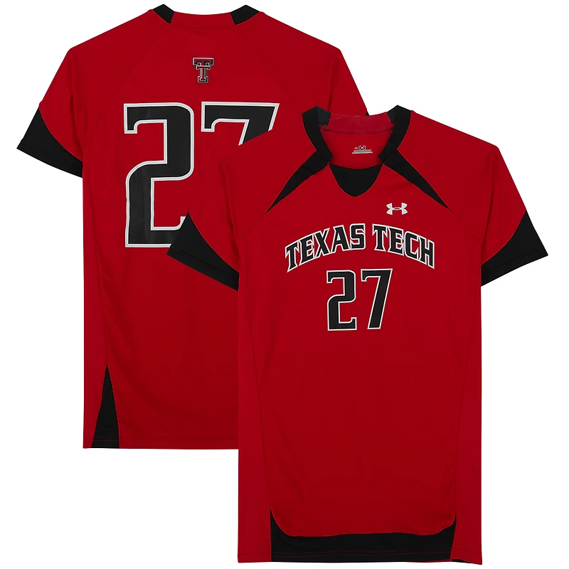 Maillot rouge numéro 27 des Texas Tech Red Raiders émis par le programme d'athlétisme