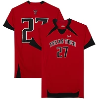 Maillot rouge numéro 27 des Texas Tech Red Raiders émis par le programme d'athlétisme