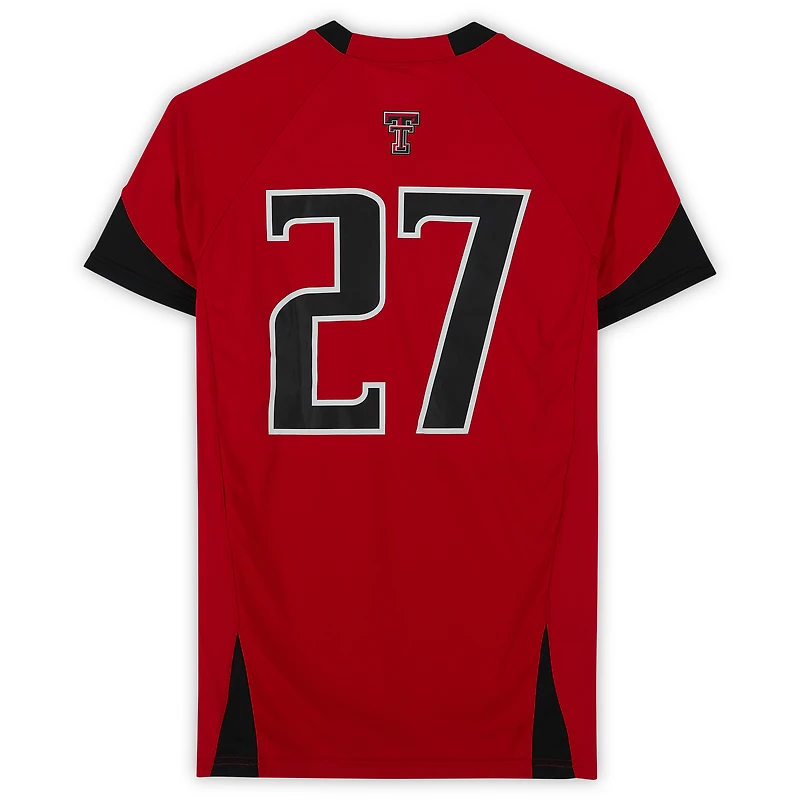 Maillot rouge numéro 27 des Texas Tech Red Raiders émis par le programme d'athlétisme