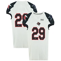 Maillot blanc et noir numéro des Texas Tech Red Raiders de la saison de football NCAA 2013