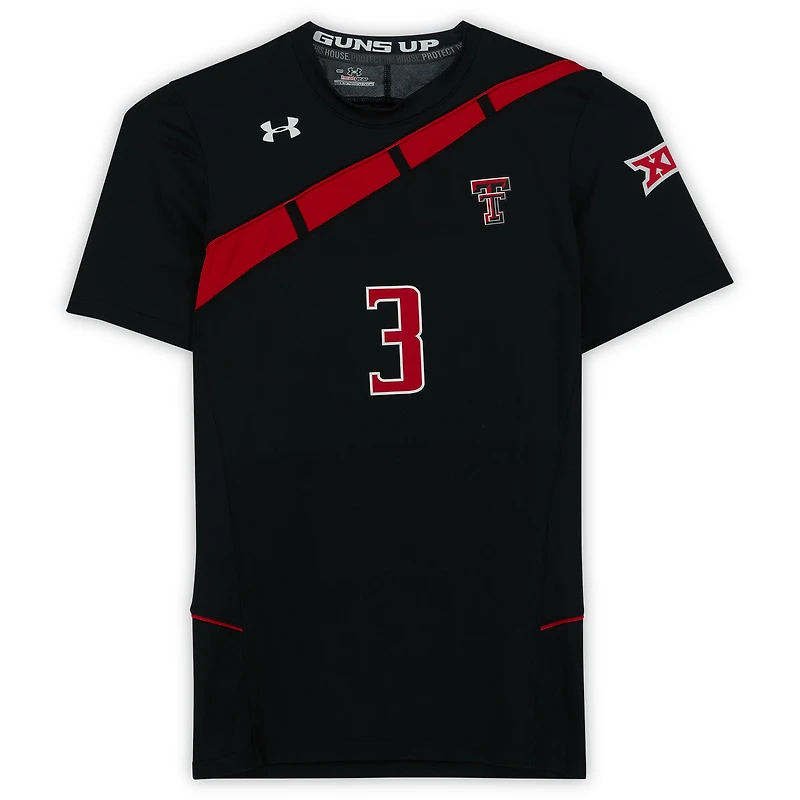Texas Tech Red Raiders Team-Issued #3 Black Jersey from the Athletics Program