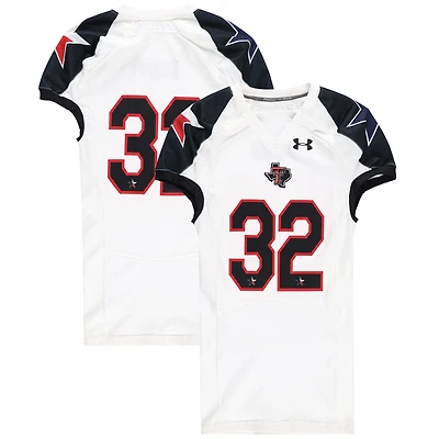 Maillot blanc et noir numéro des Texas Tech Red Raiders de la saison de football NCAA 2013