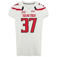 Texas Tech Red Raiders Team-Issued #37 White Jersey from the NCAA Football Season