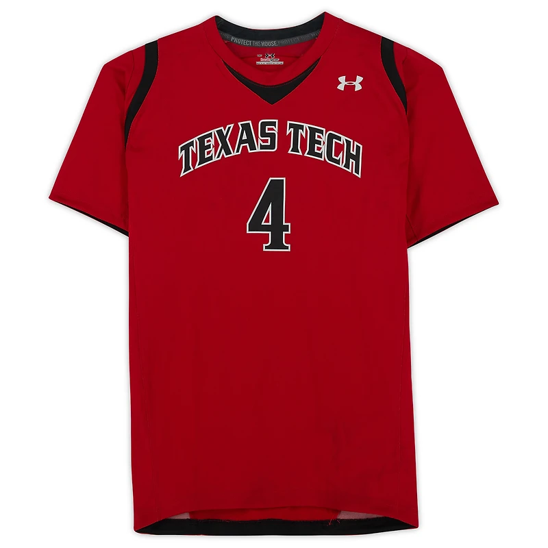 Maillot rouge numéro des Texas Tech Red Raiders émis par l'équipe du programme d'athlétisme