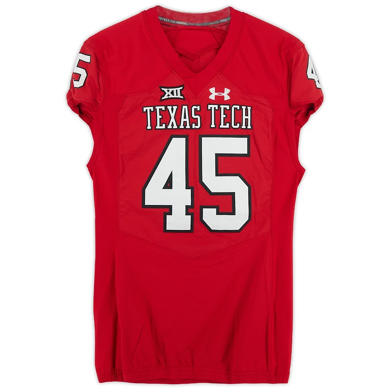 Texas Tech Red Raiders Team-Issued #45 Red Jersey from the NCAA Football Season