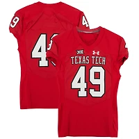 Maillot rouge numéro 49 des Texas Tech Red Raiders de la saison de football NCAA 2017