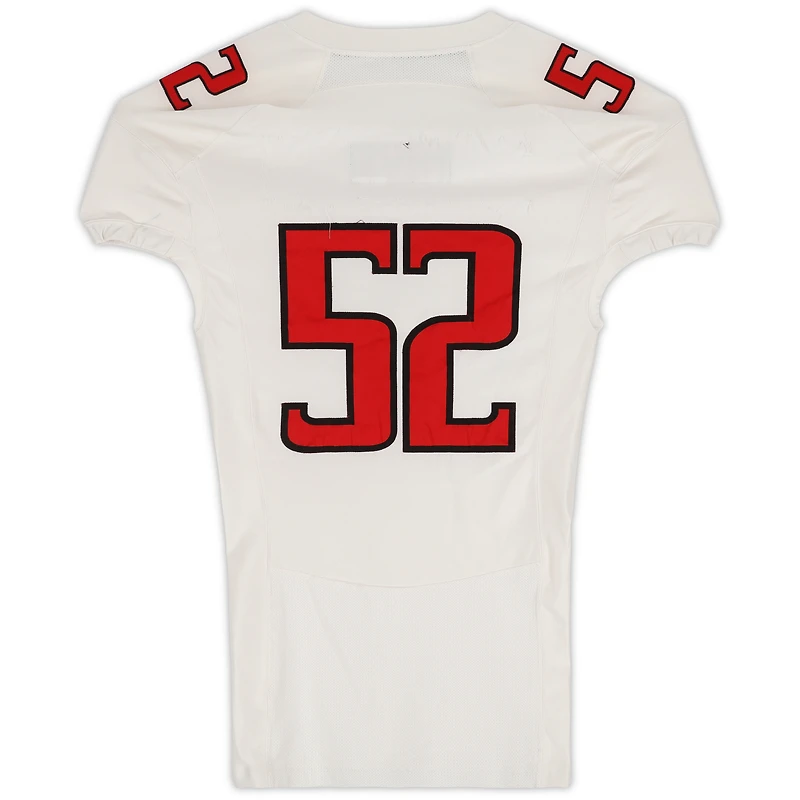 Texas Tech Red Raiders Team-Issued #52 White Jersey from the 2015 NCAA Football Season