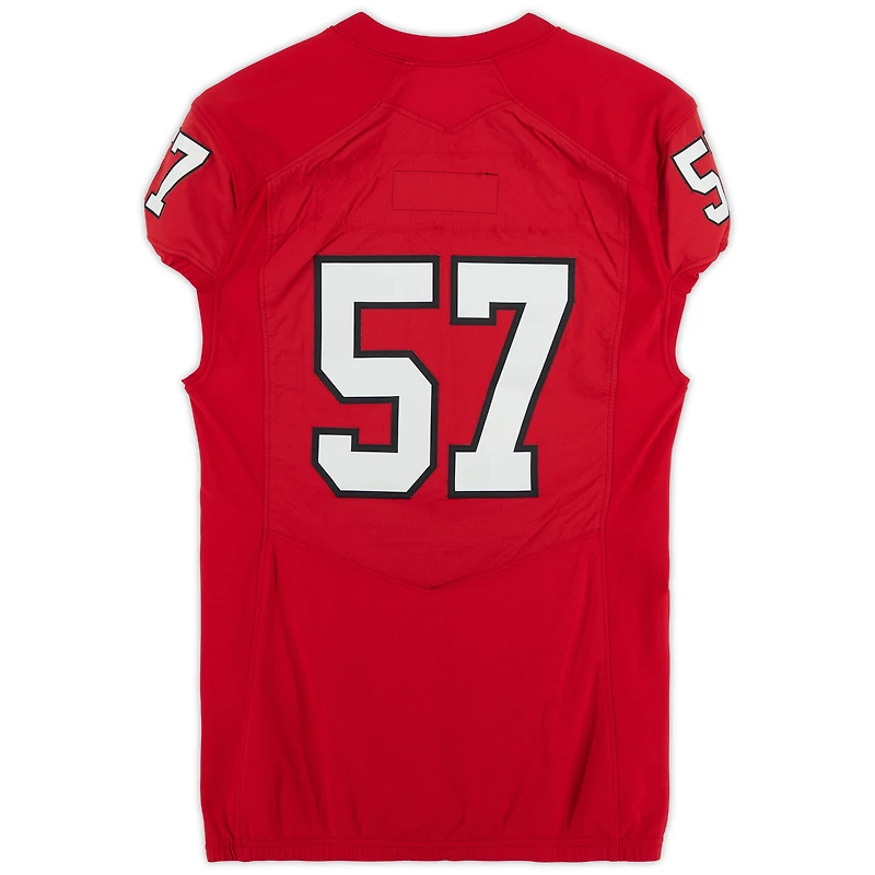 Texas Tech Red Raiders Team-Issued #57 Red Jersey from the 2017 NCAA Football Season