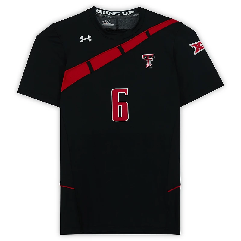 Texas Tech Red Raiders Team-Issued #6 Black Jersey from the Athletics Program