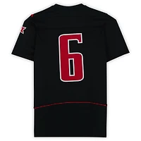 Maillot noir numéro 6 des Texas Tech Red Raiders émis par l'équipe du programme d'athlétisme