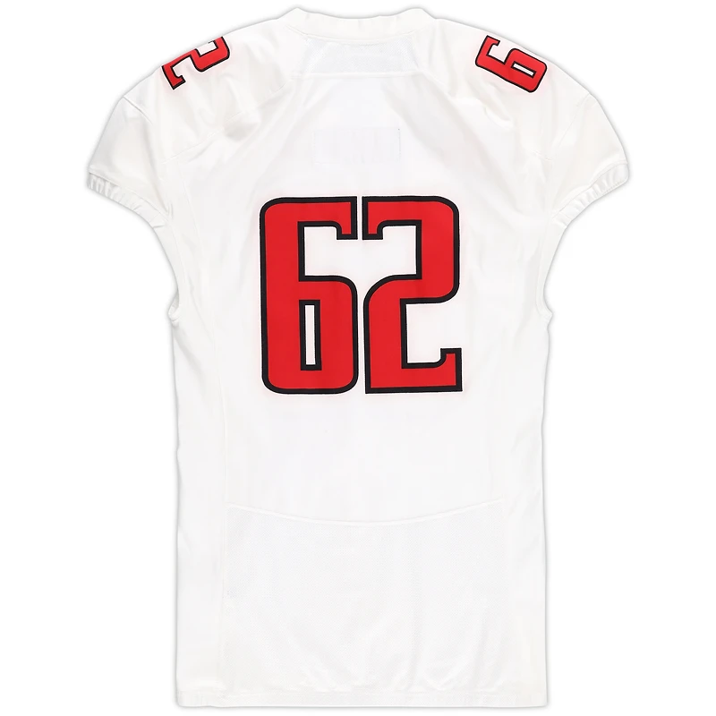 Maillot blanc numéro 62 des Texas Tech Red Raiders de la saison de football NCAA 2016