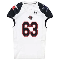 Texas Tech Red Raiders Team-Issued #63 White and Black Jersey from the 2013 NCAA Football Season