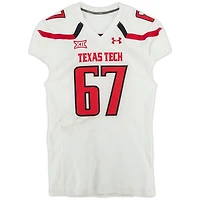 Texas Tech Red Raiders Team-Issued #67 White Jersey from the 2014 NCAA Football Season