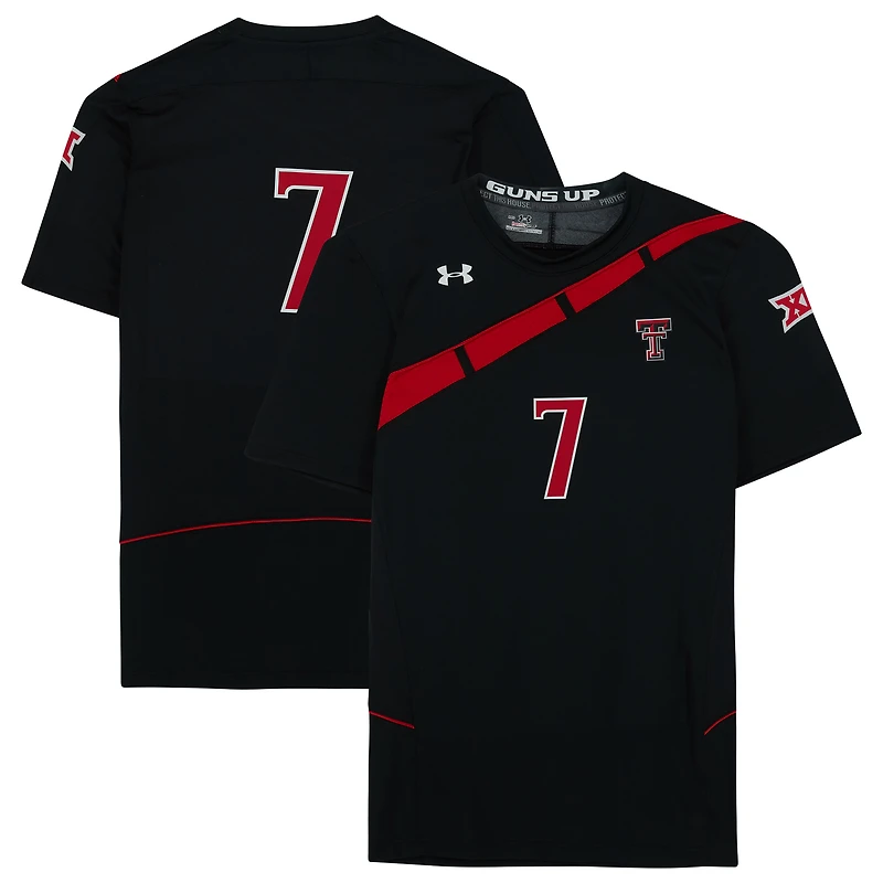Maillot noir numéro des Texas Tech Red Raiders émis par l'équipe du programme d'athlétisme