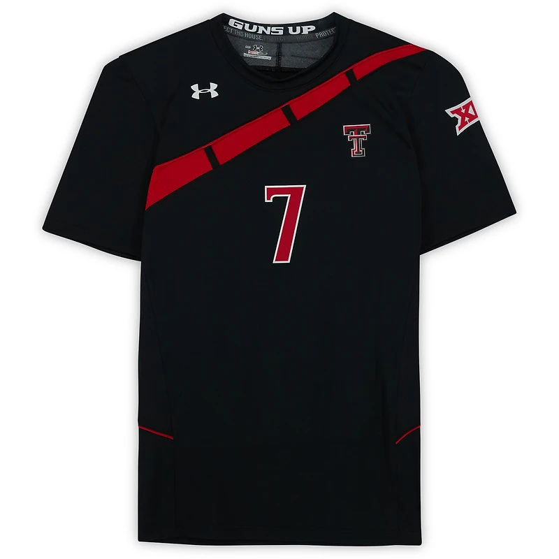 Texas Tech Red Raiders Team-Issued #7 Black Jersey from the Athletics Program