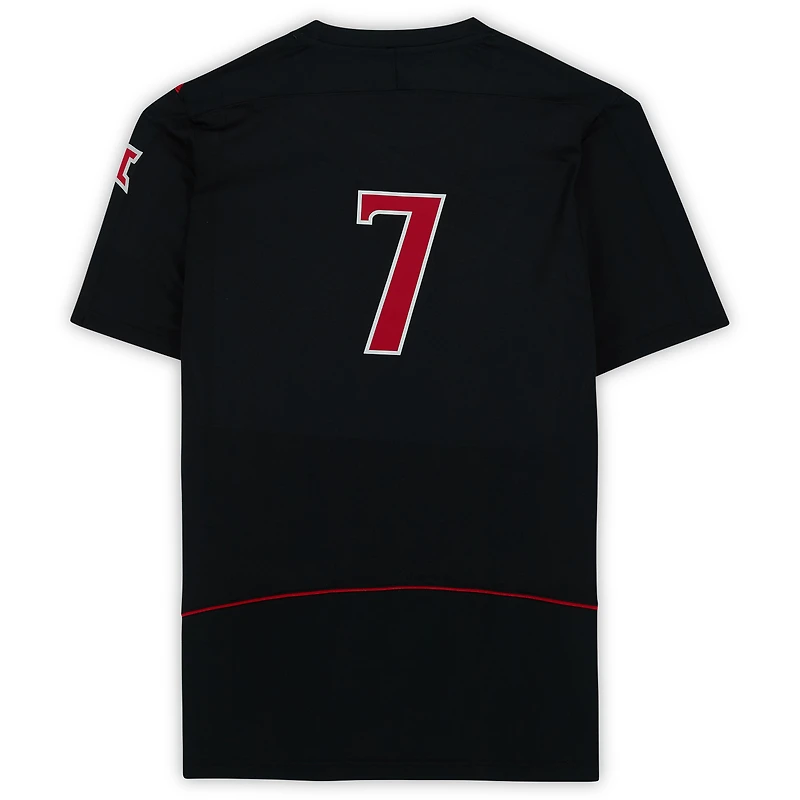 Maillot noir numéro des Texas Tech Red Raiders émis par l'équipe du programme d'athlétisme