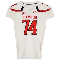 Texas Tech Red Raiders Team-Issued #74 White Jersey from the 2013 NCAA Football Season